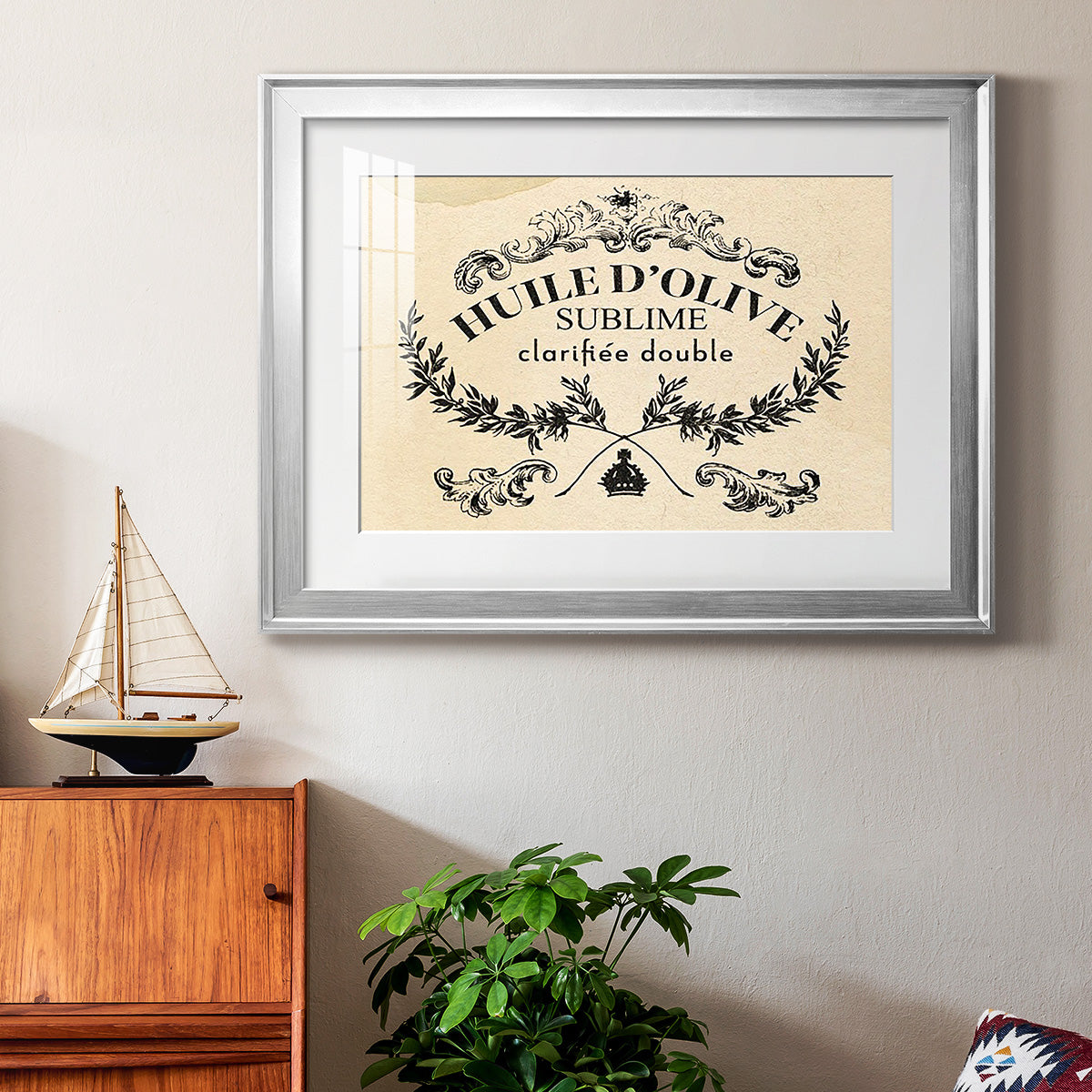 Antique French Label IV - Modern Framed Art Print