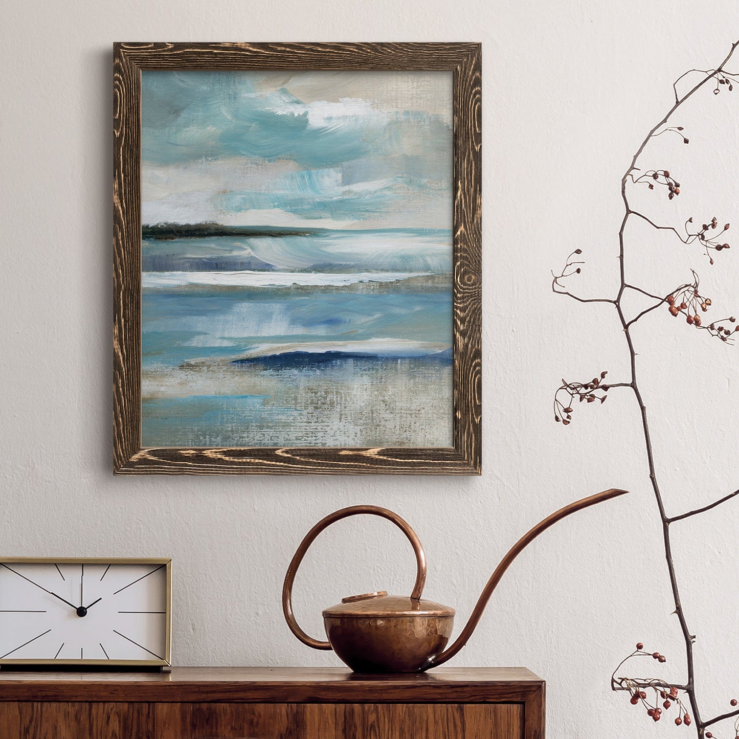 Distant Drama I - Premium Canvas Framed in Barnwood - Ready to Hang