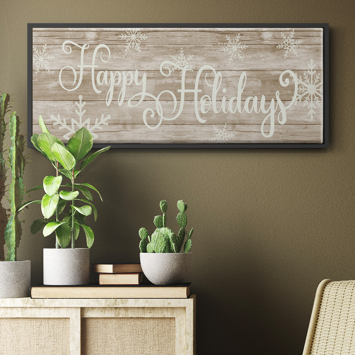 Happy Holidays - Floater Framed Canvas Print