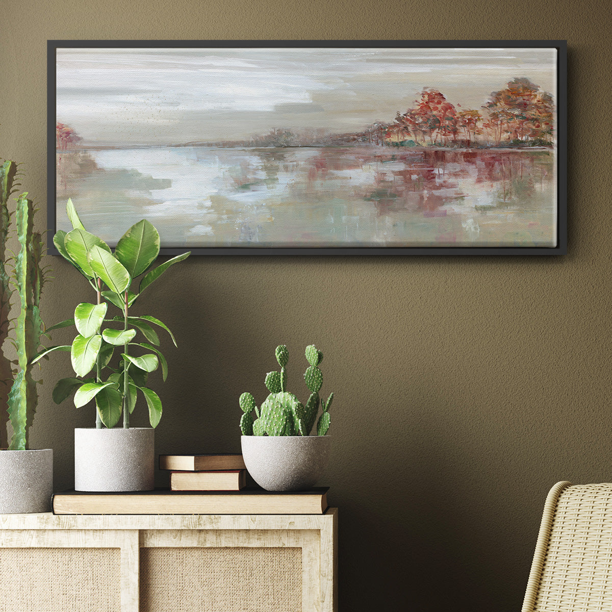 Scenic Sunrise - Floater Framed Canvas Print