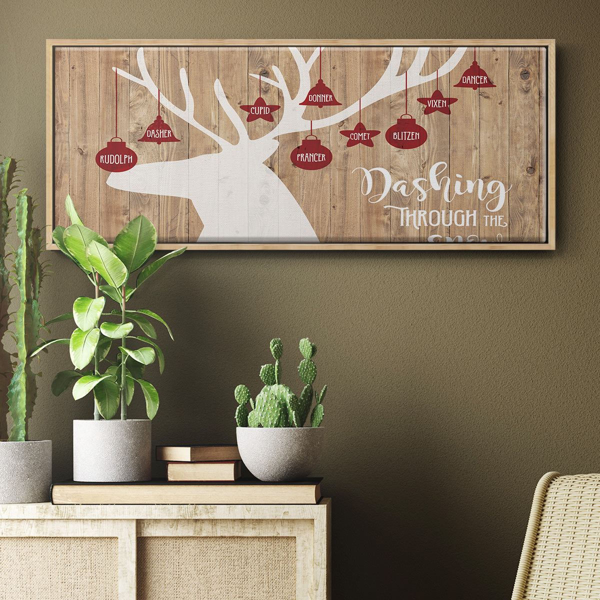 Dashing Through The Snow - Floater Framed Canvas Print