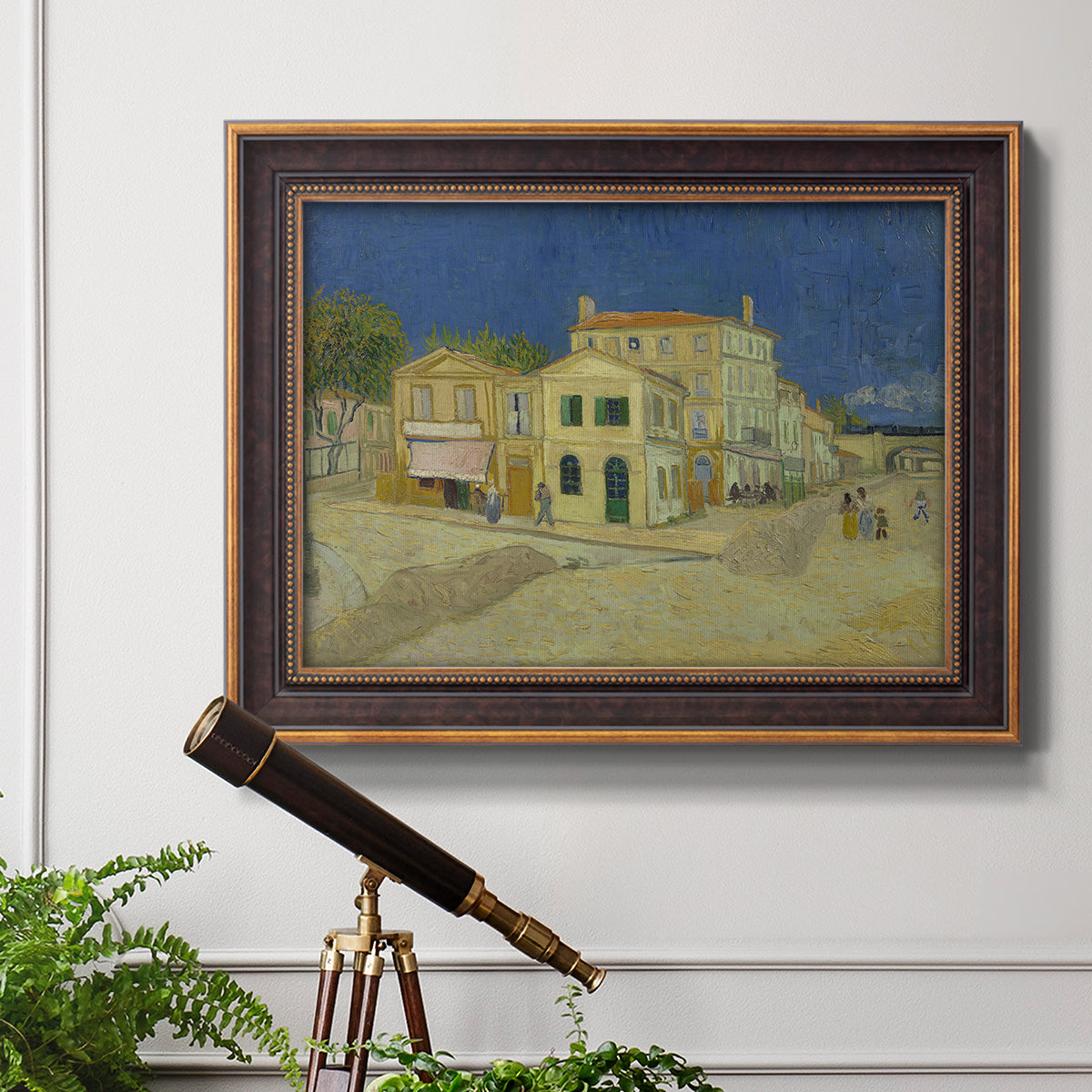 The Yellow House - Ornate Framed Canvas Print