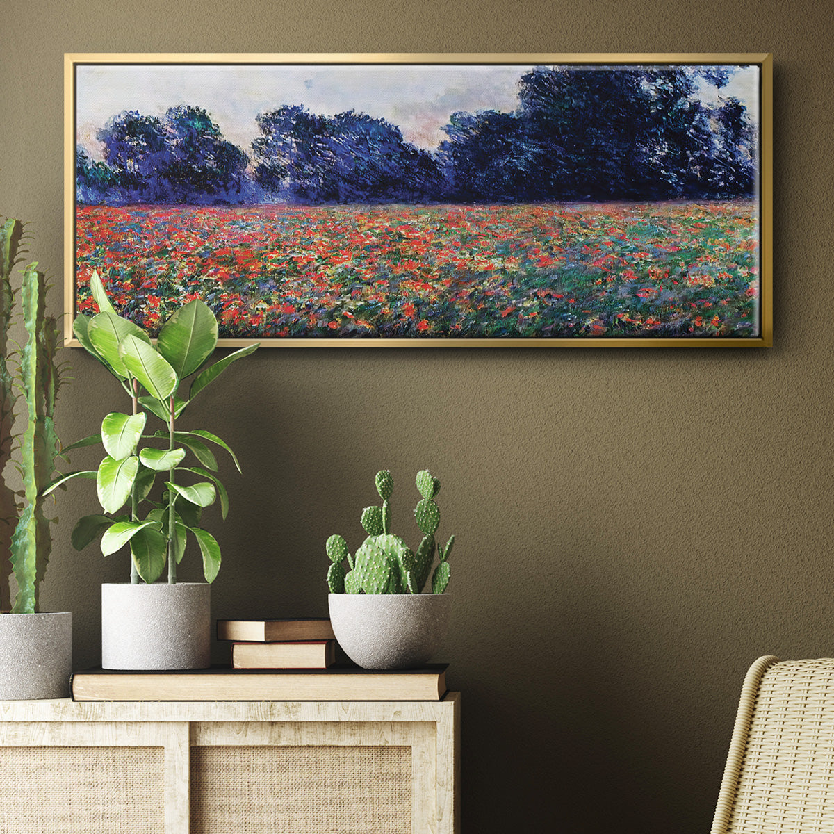 Poppies at Giverny, 1887 - Floater Framed Canvas Print