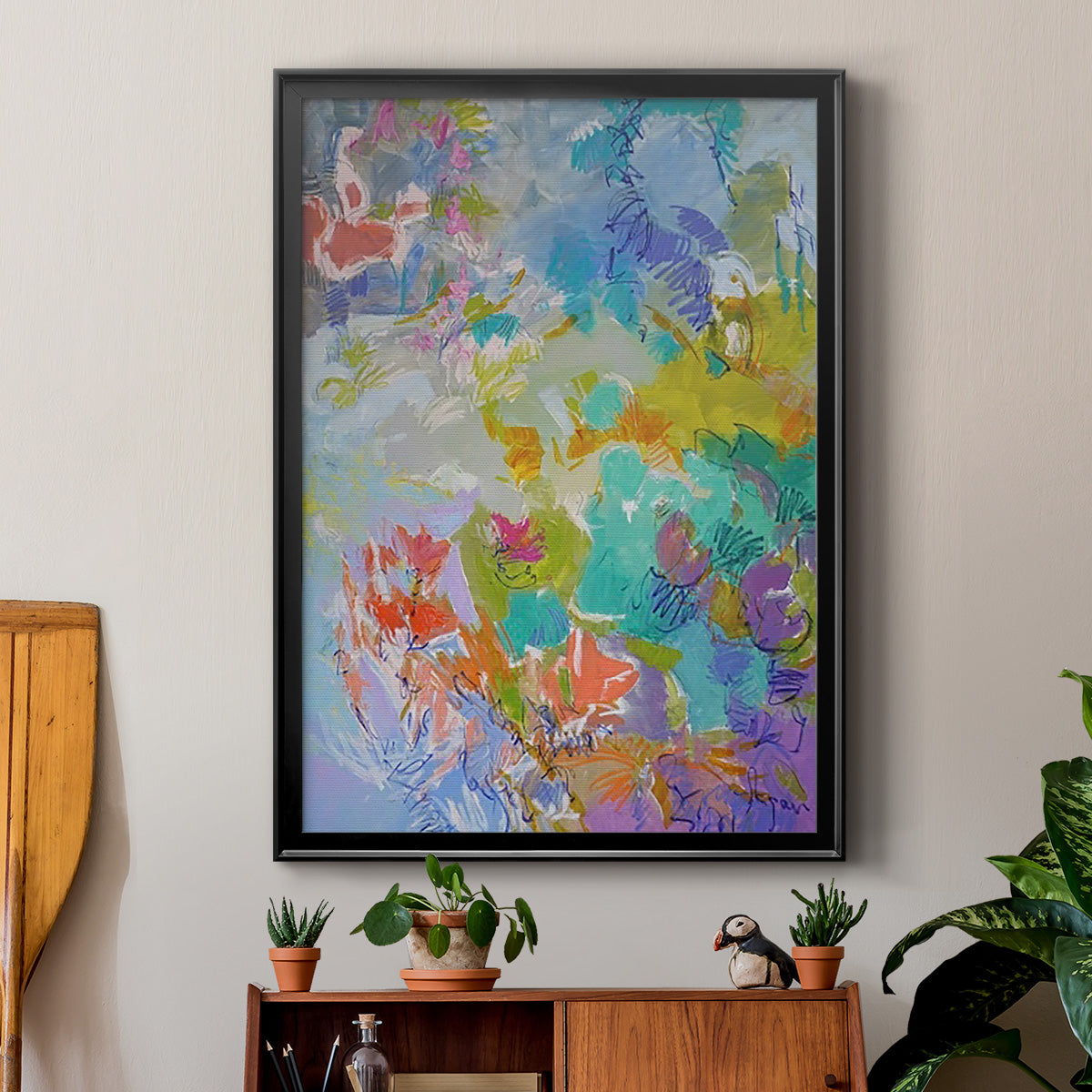 Let Me Bloom I Am - Modern Framed Canvas Print