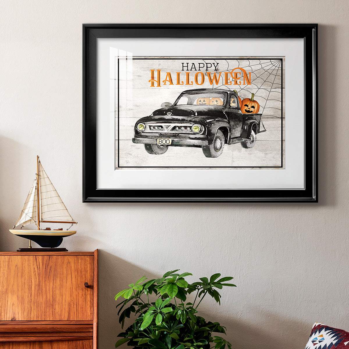 Happy Halloween Premium Framed Print - Ready to Hang