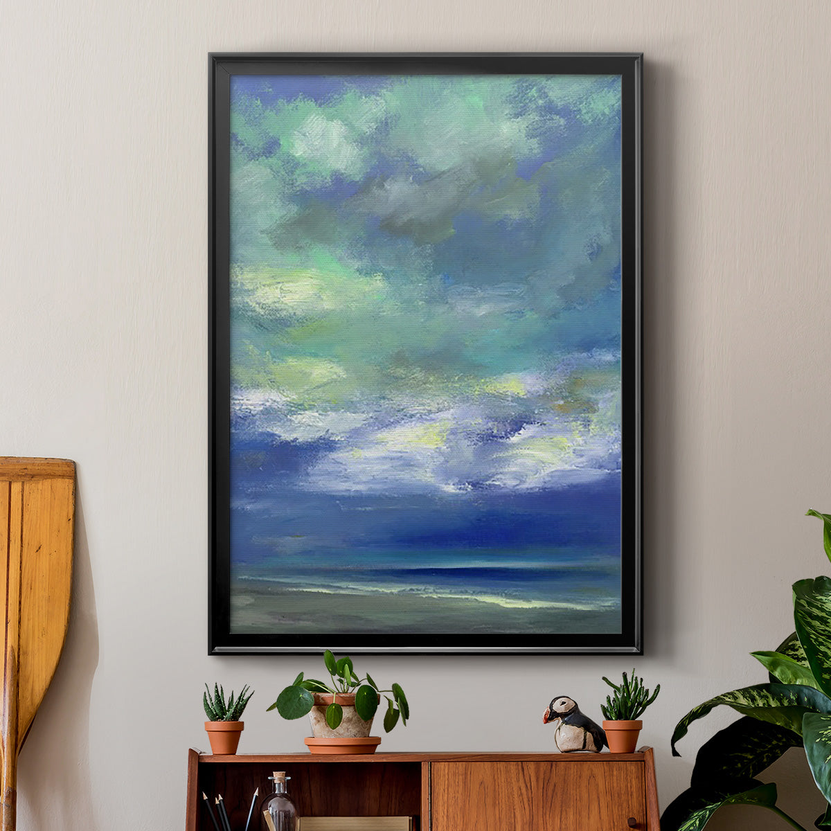 Island Midday - Modern Framed Canvas Print