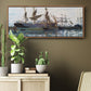 Ships in Harbor, 1873 - Floater Framed Canvas Print