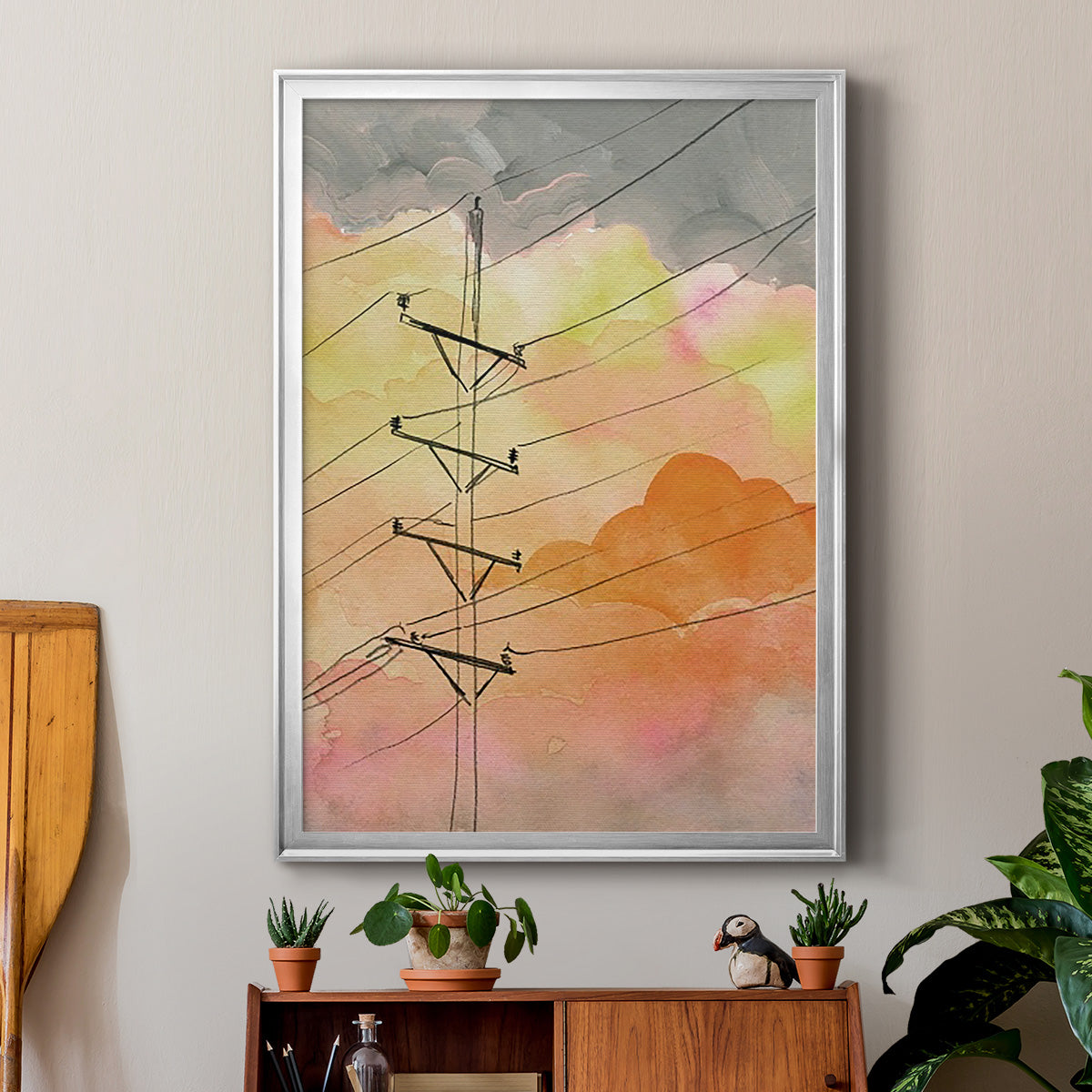 Cloudy Communication I - Modern Framed Canvas Print