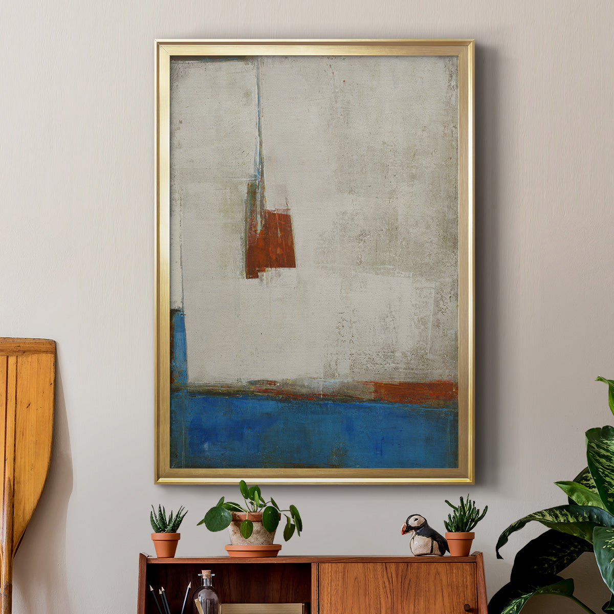 Take that Road - Modern Framed Canvas Print