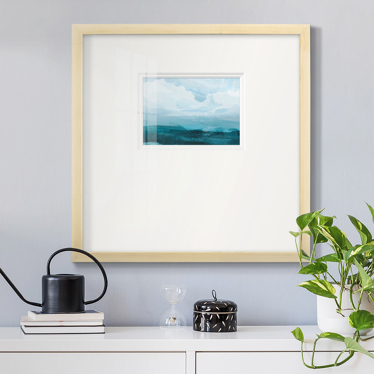 Azure Rising III Premium Framed Print Double Matboard