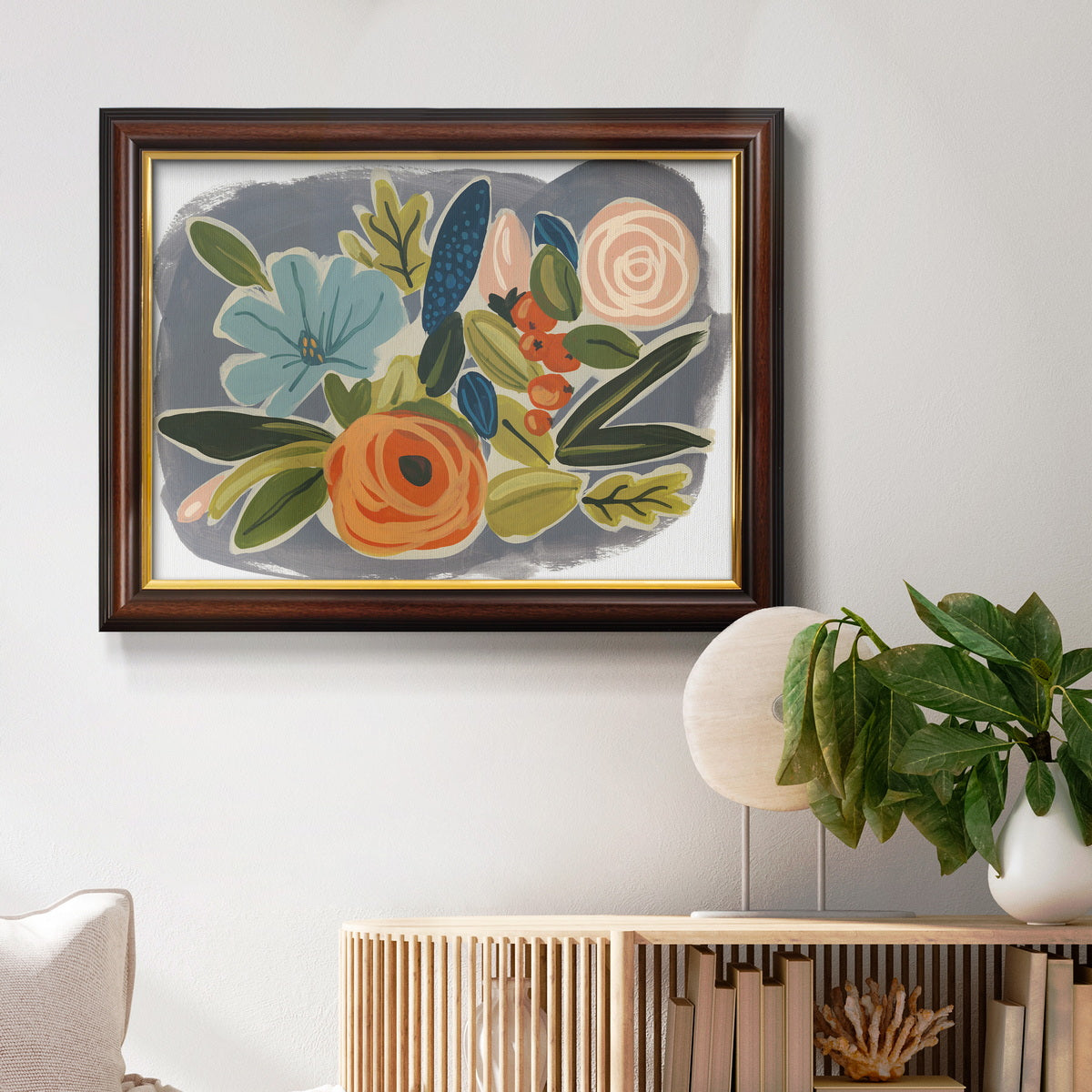 Bright Botany I Premium Framed Canvas- Ready to Hang