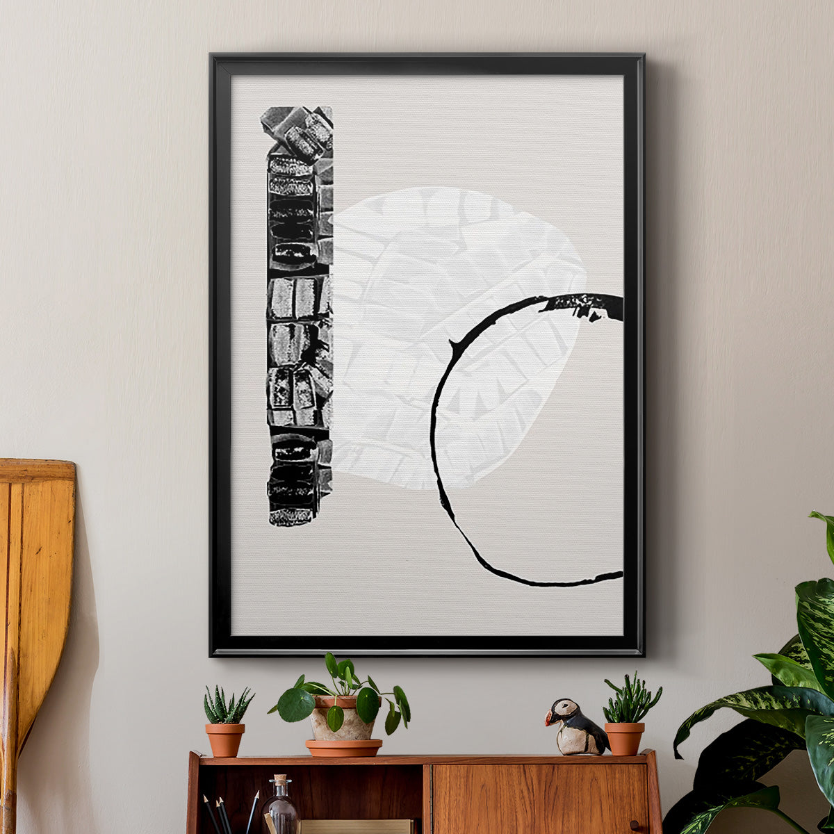 Zen Shapes I - Modern Framed Canvas Print