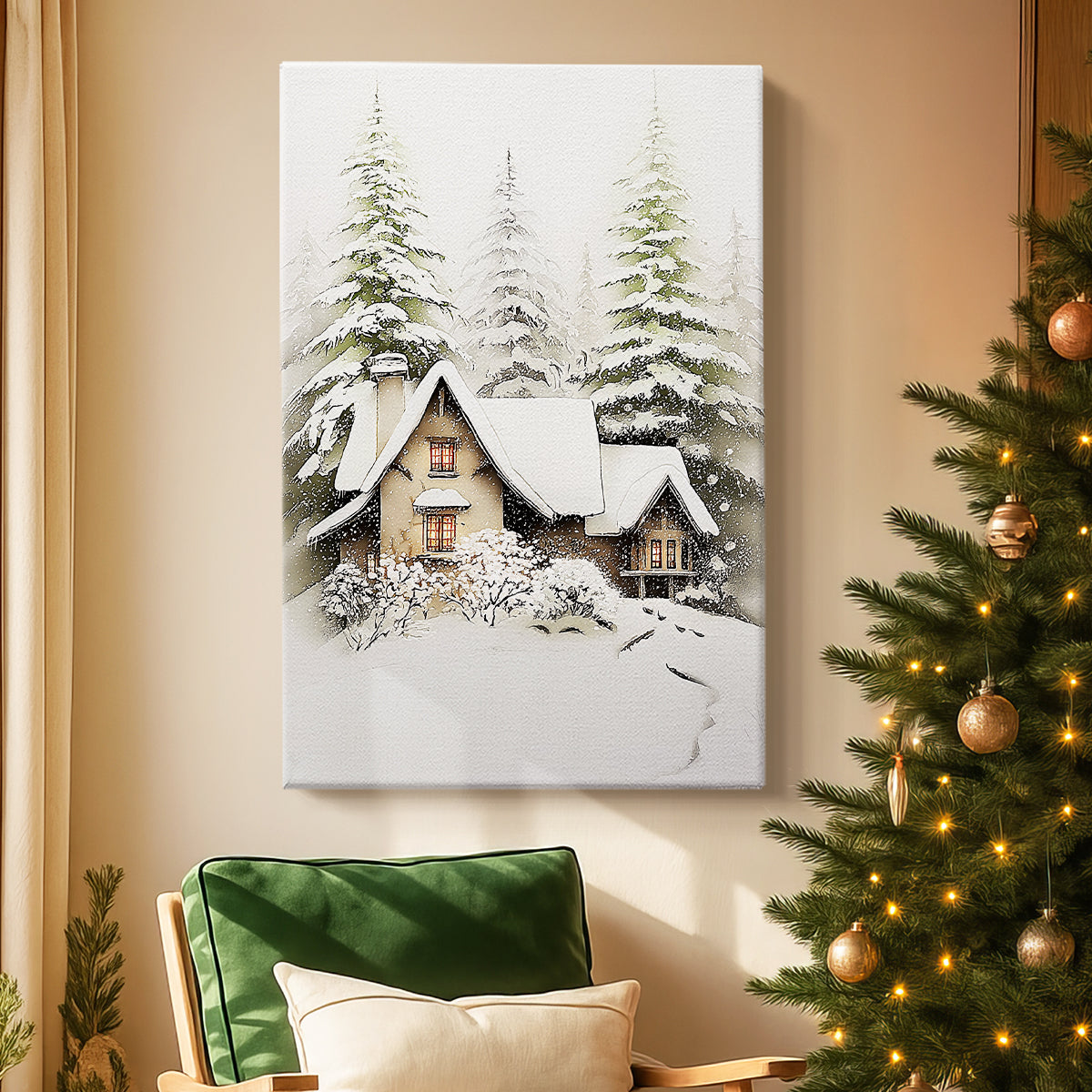 Silver Evergreen Parish - Canvas Art Print