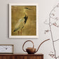 Gold Crane at Dusk I - Premium Canvas Framed in Barnwood - Ready to Hang