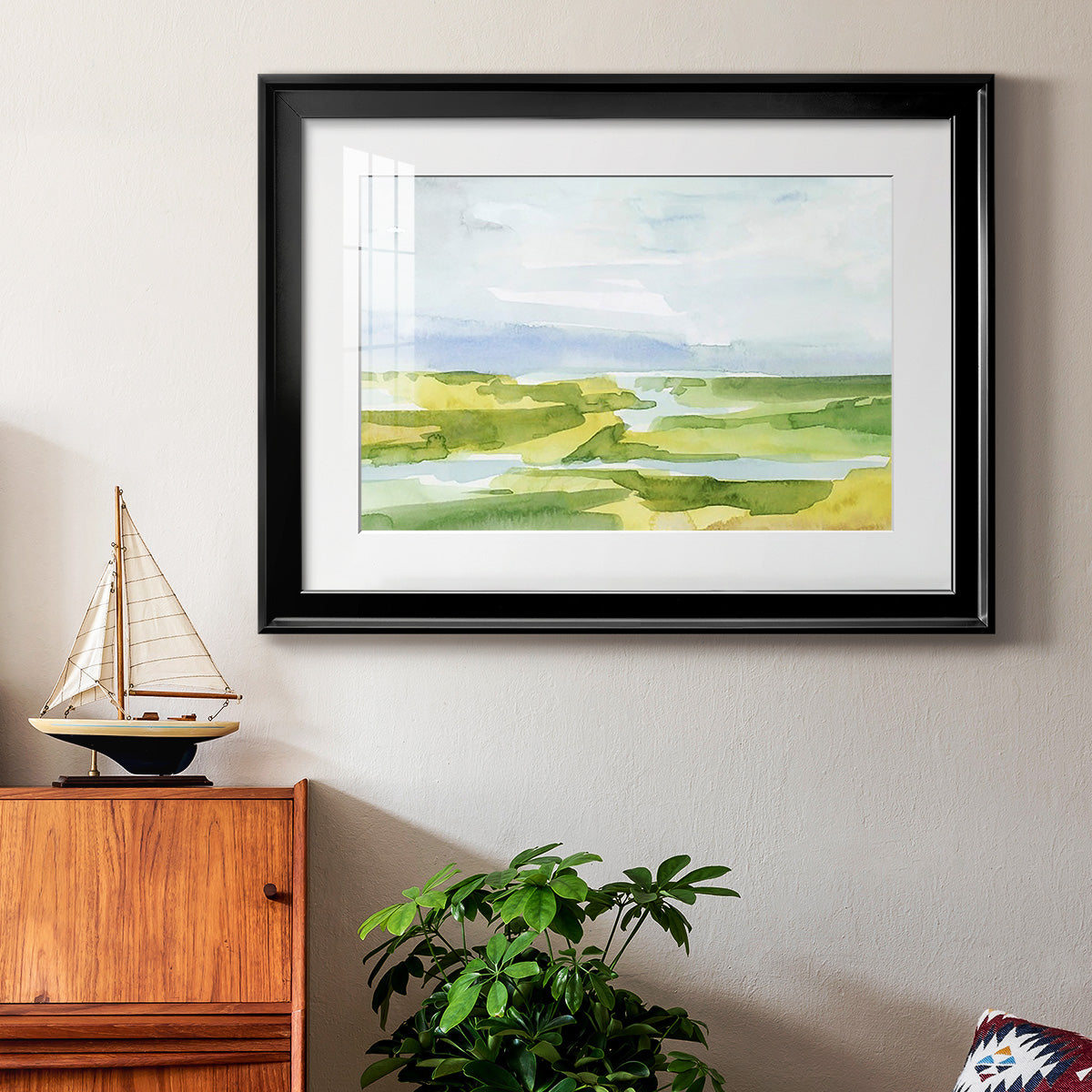 Watery Lowlands III Premium Framed Print - Ready to Hang