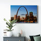 St. Louis downtown with Gateway Arch Premium Gallery Wrapped Canvas - Ready to Hang