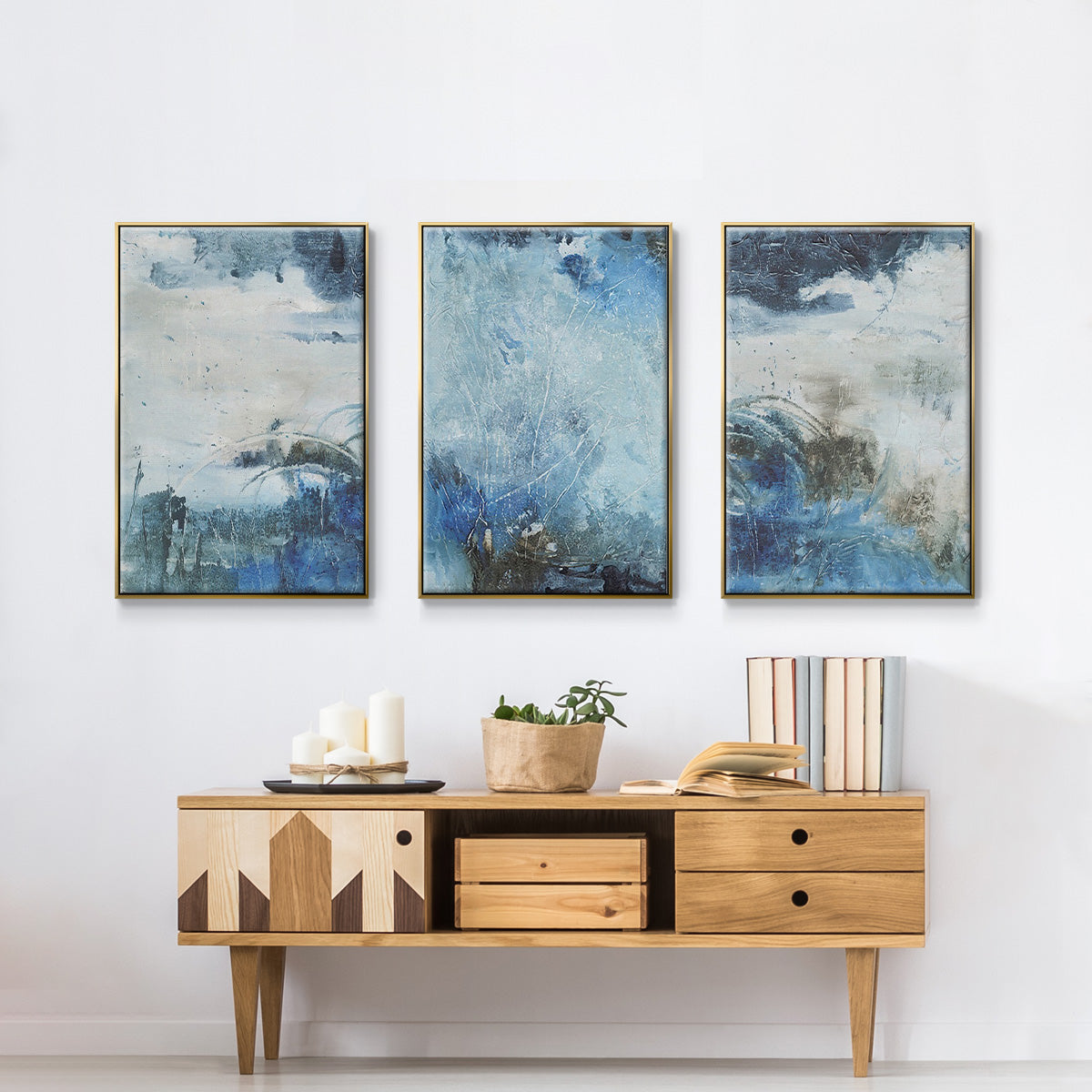 Coastal Seas I - Floater Framed Canvas Set