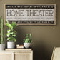 Home Theater - Floater Framed Canvas Print
