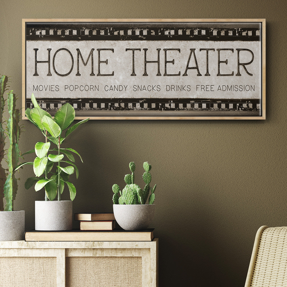 Home Theater - Floater Framed Canvas Print