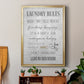 Neutral Laundry Rules - Modern Framed Canvas Print