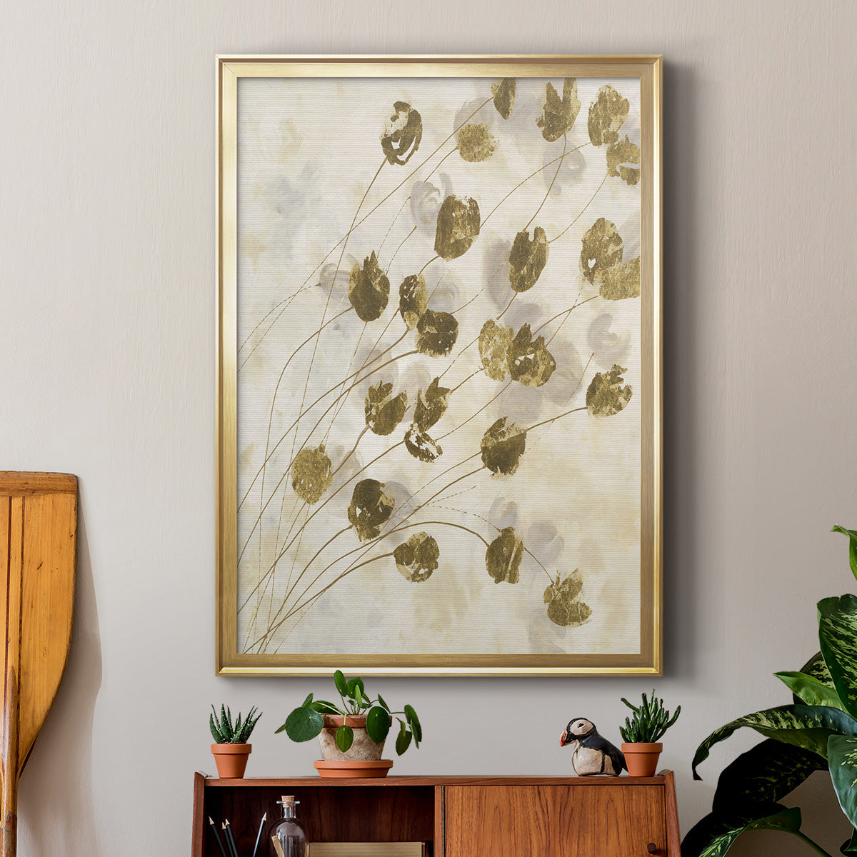 Elegance In Bloom IV - Modern Framed Canvas Print