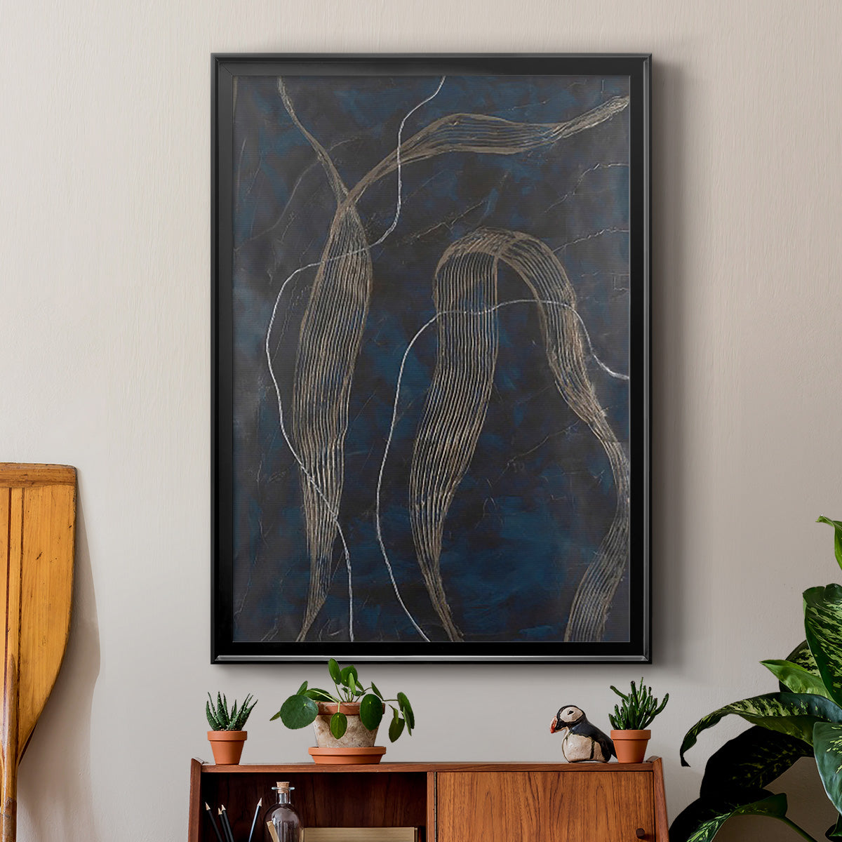 Laminar Flow I - Modern Framed Canvas Print