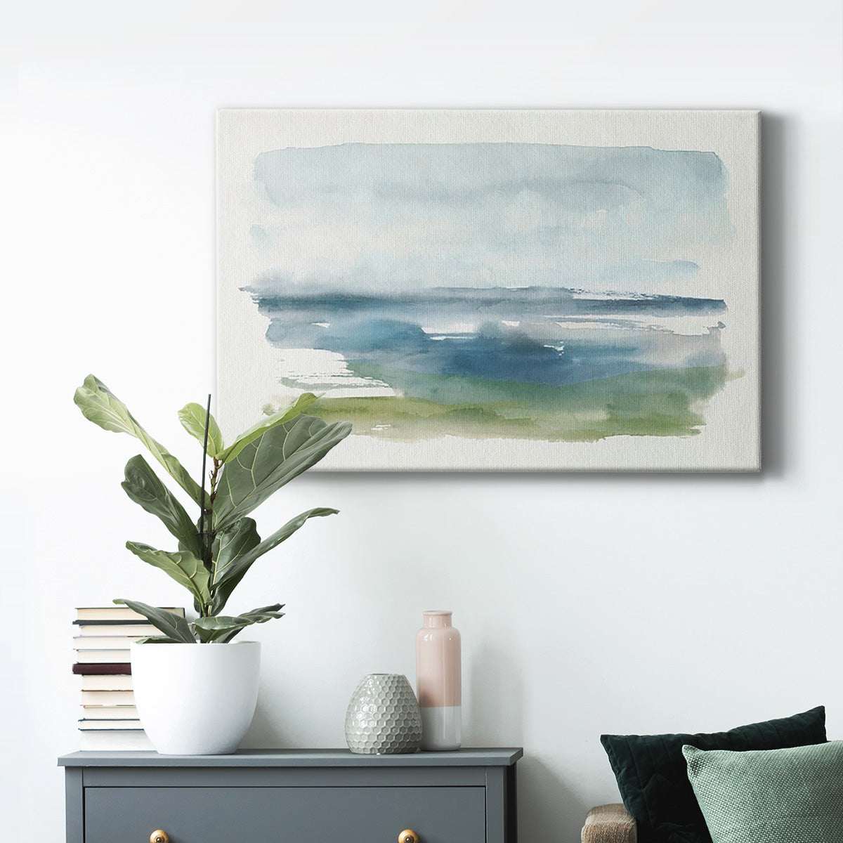 Coastline Splash IV Premium Gallery Wrapped Canvas - Ready to Hang