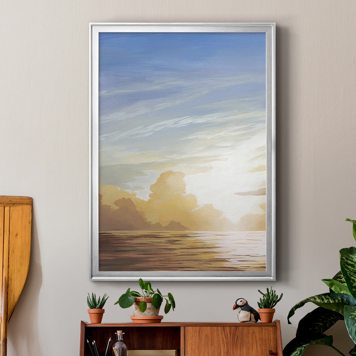 Luminous Waters I - Modern Framed Canvas Print