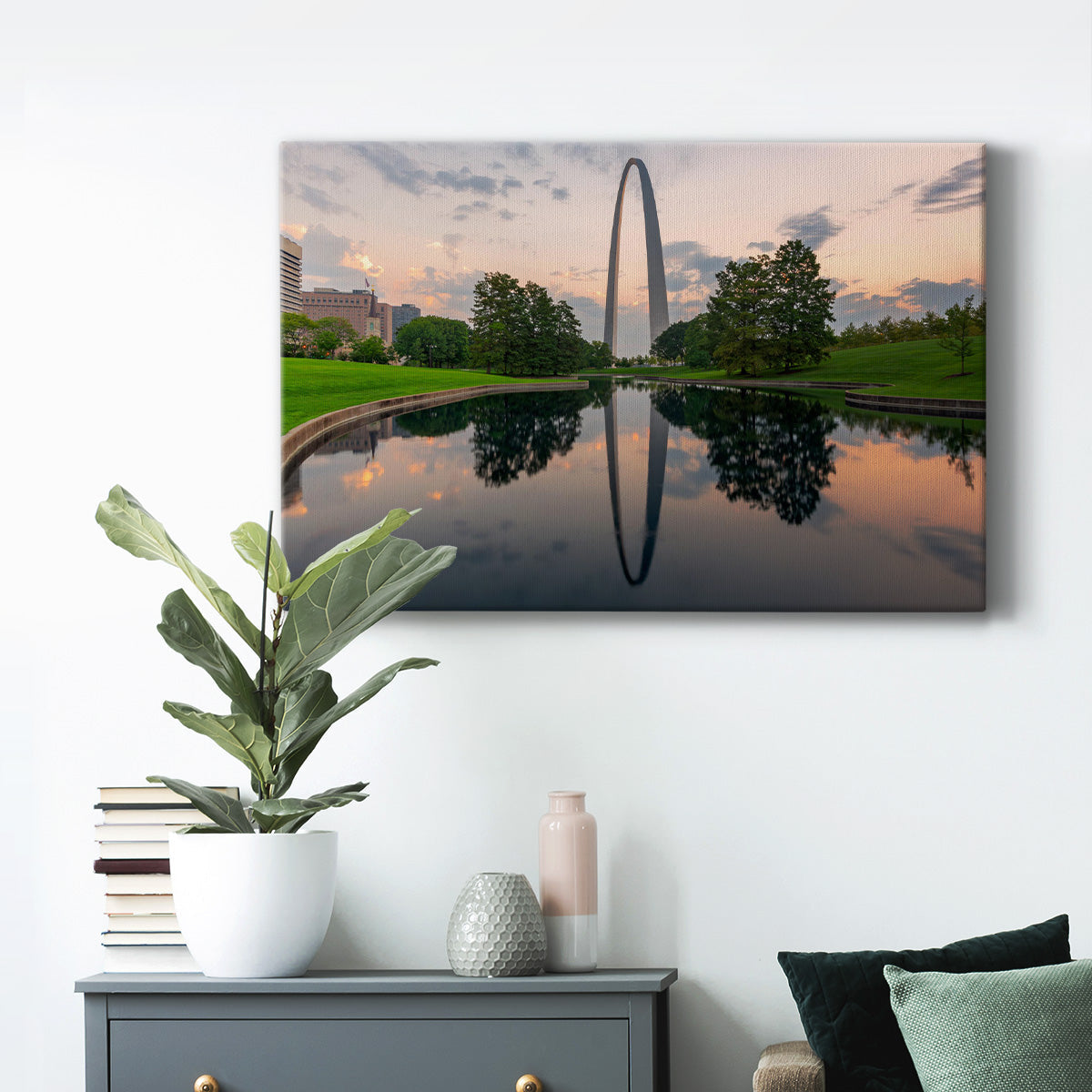 St. Louis, Missouri, USA Park View - Canvas Art Print