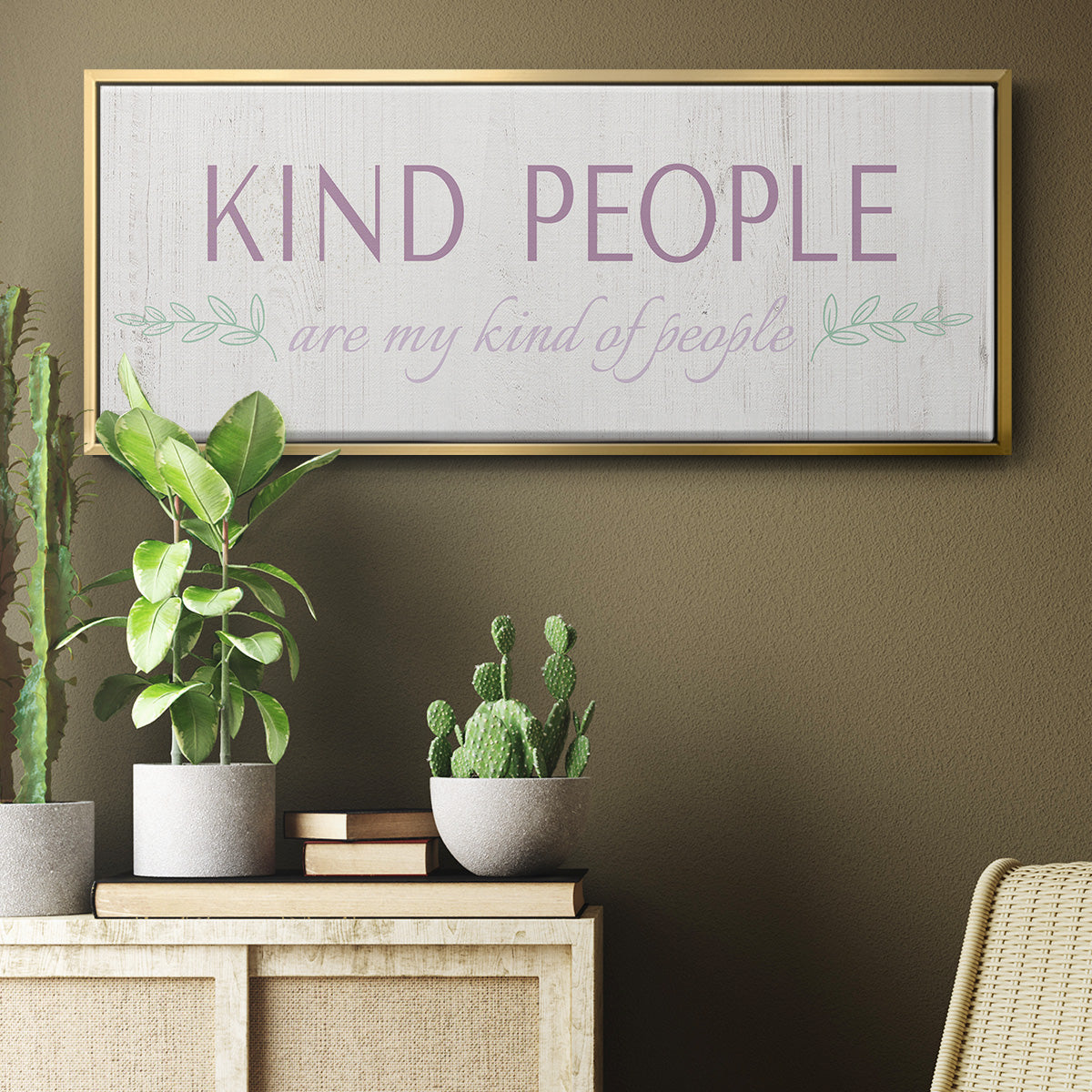 Kind People - Floater Framed Canvas Print