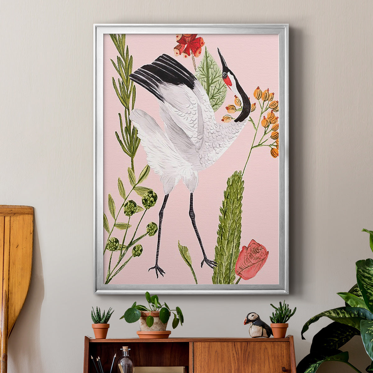 Birds in Motion VI - Modern Framed Canvas Print