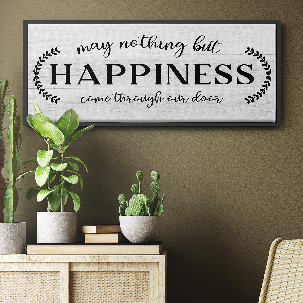 Through Our Door - Floater Framed Canvas Print