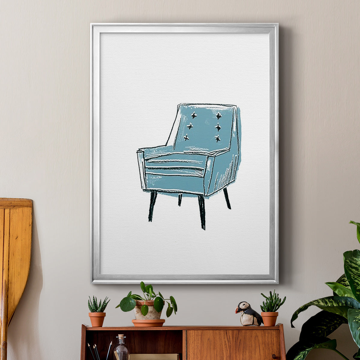 Take a Seat X - Modern Framed Canvas Print
