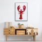 Lobster - Floater Framed Canvas Print