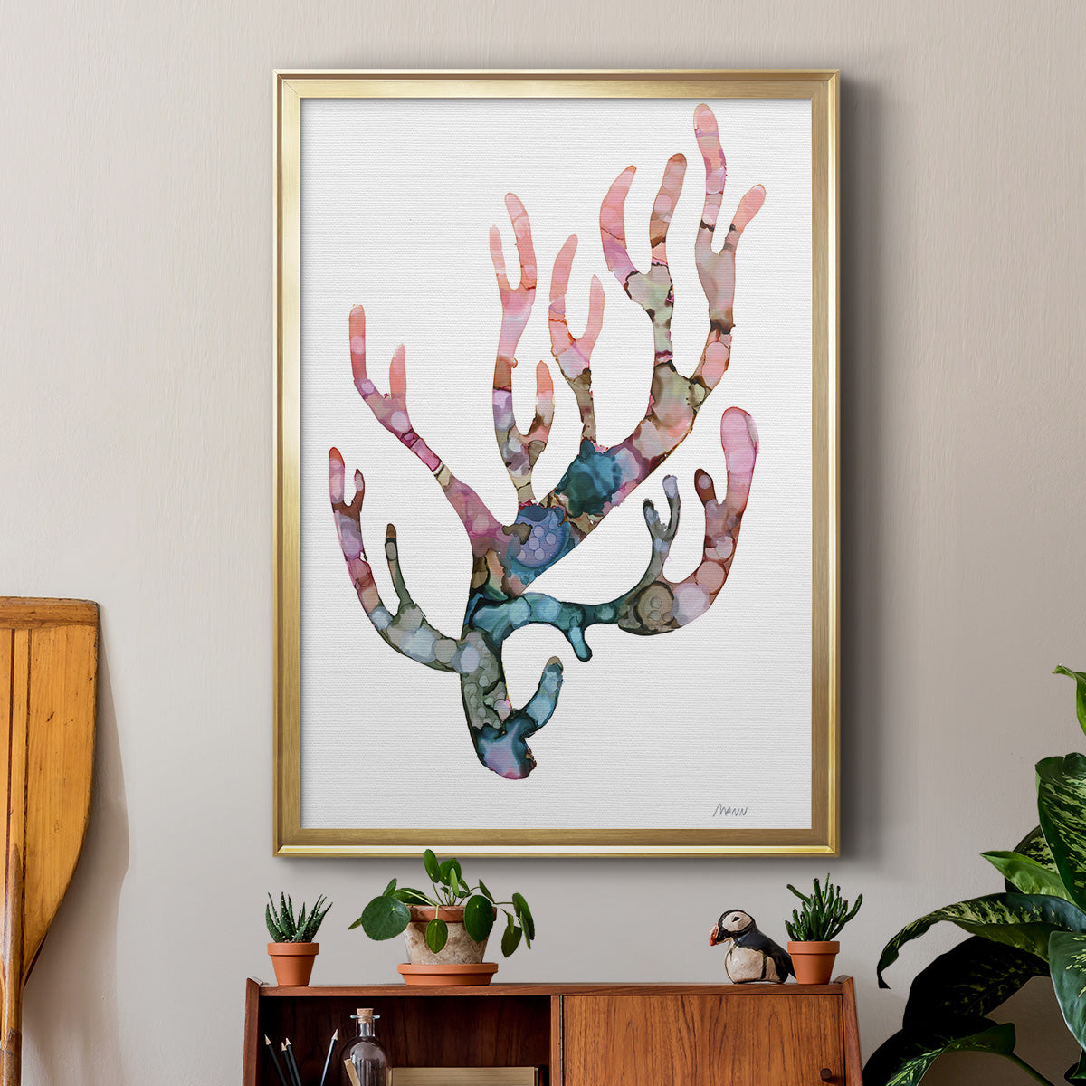 Sea Coral II - Modern Framed Canvas Print