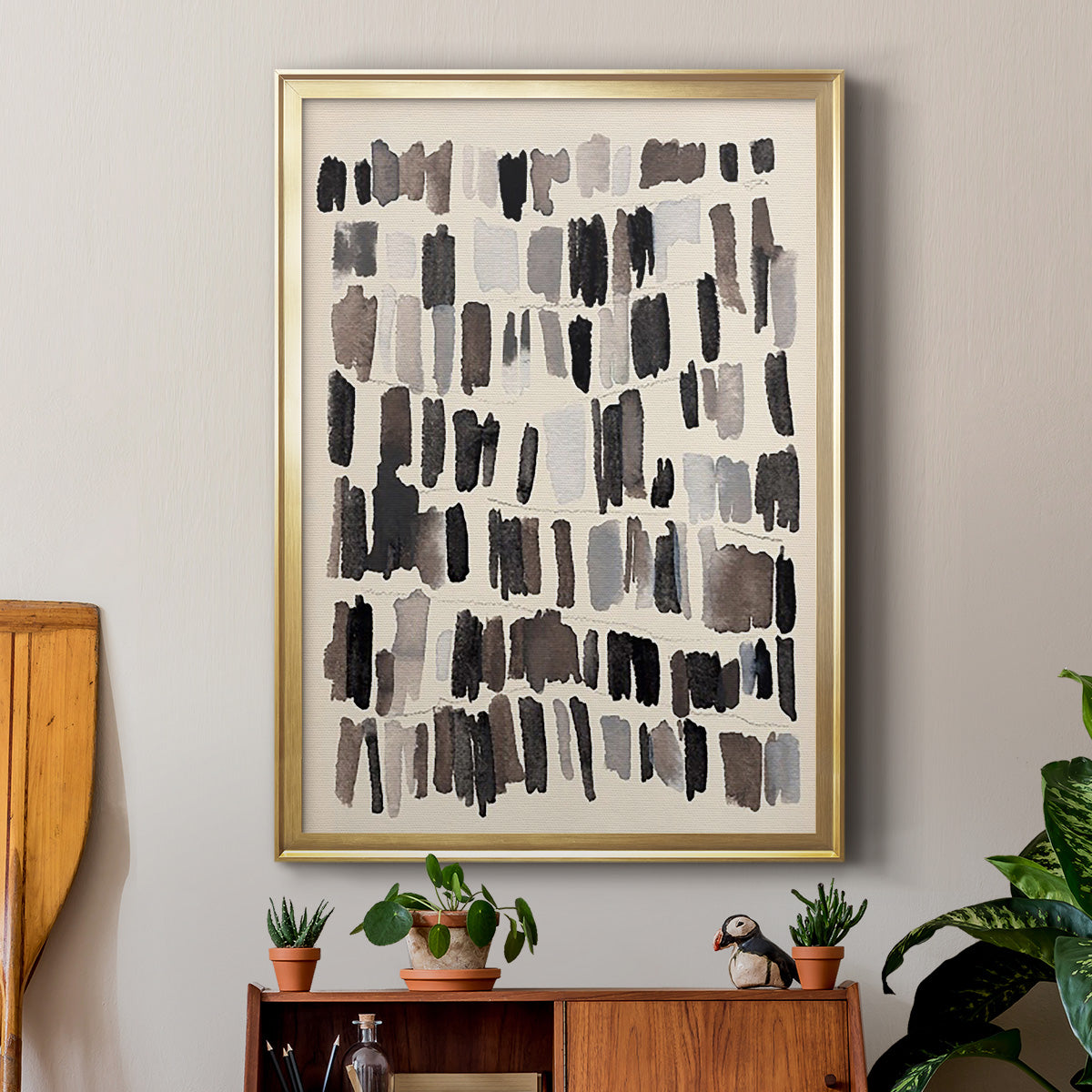 Chalk and Flint IV - Modern Framed Canvas Print