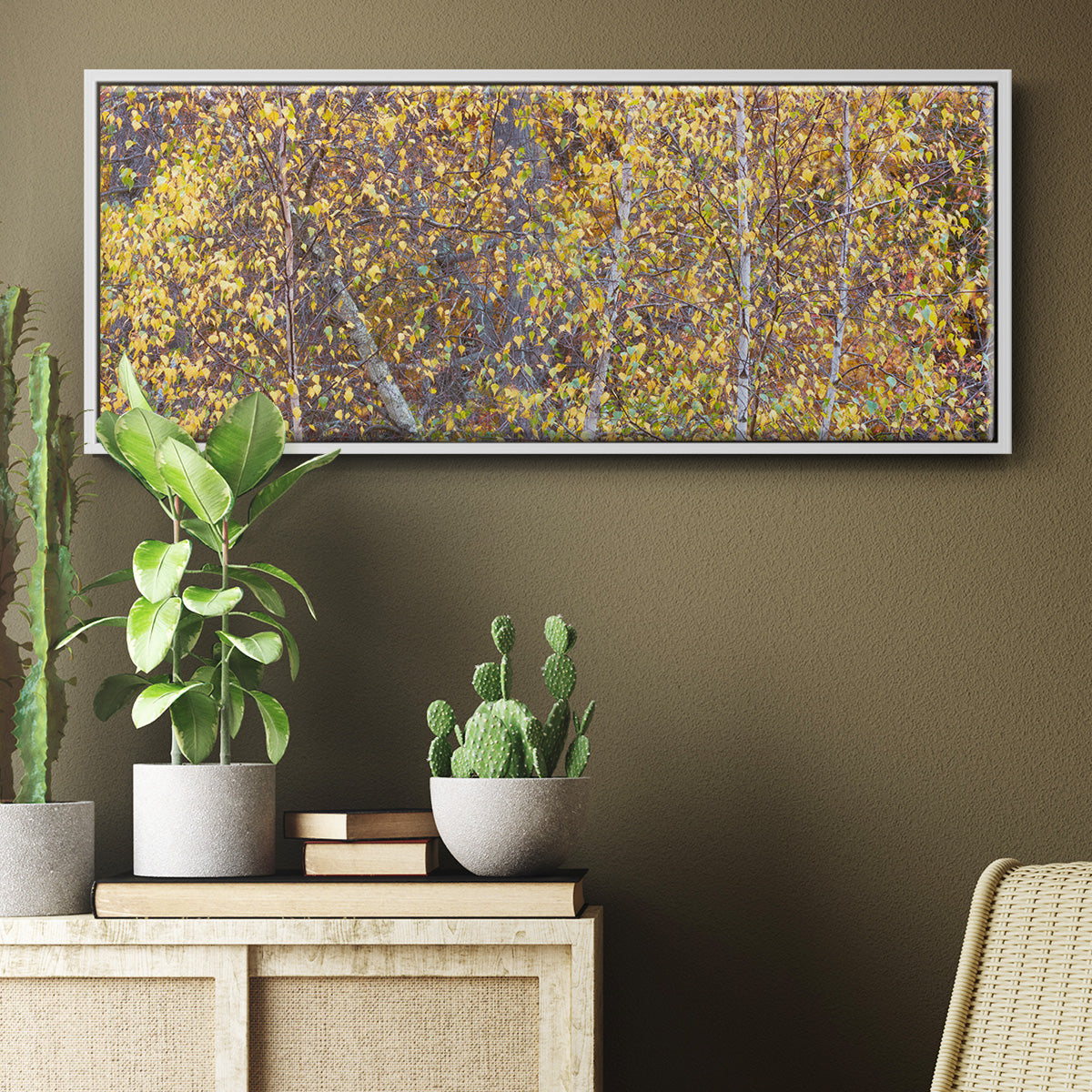Tree Panorama III - Floater Framed Canvas Print