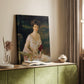 Canvas art print of a refined figure with elegant posture and luminous color styled in a home decor setting.