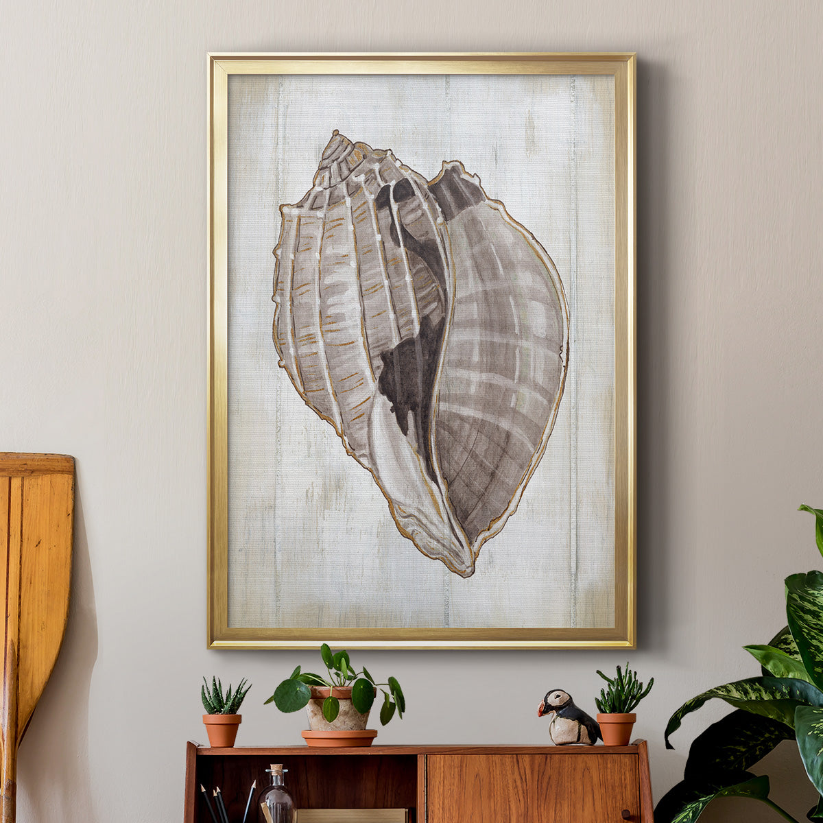 Ocean Cone II - Modern Framed Canvas Print