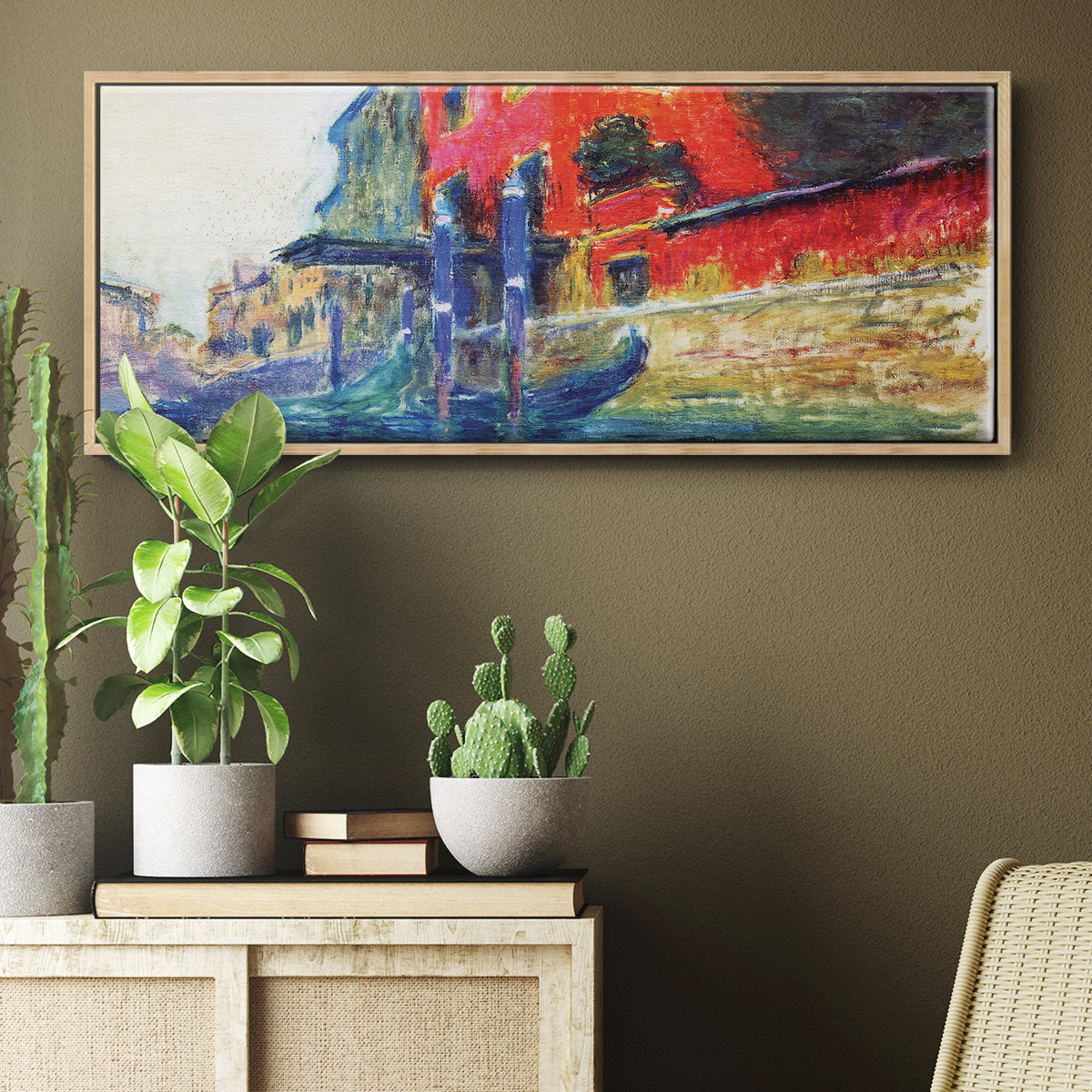 The Red House, 1908 - Floater Framed Canvas Print