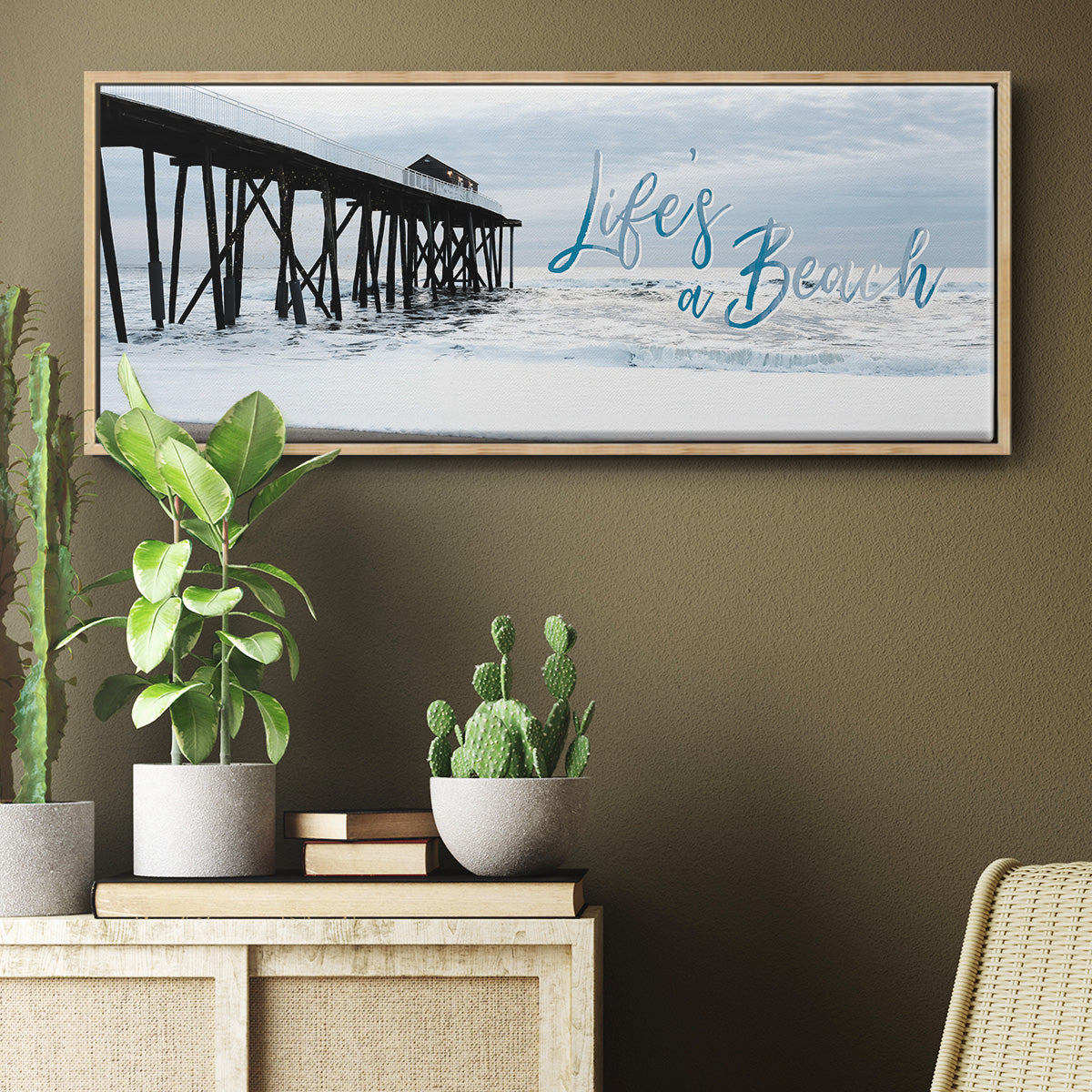 Life's a Beach - Floater Framed Canvas Print