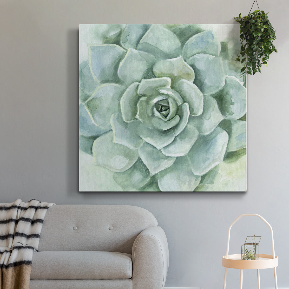 Verdant Succulent I-Premium Gallery Wrapped Canvas - Ready to Hang