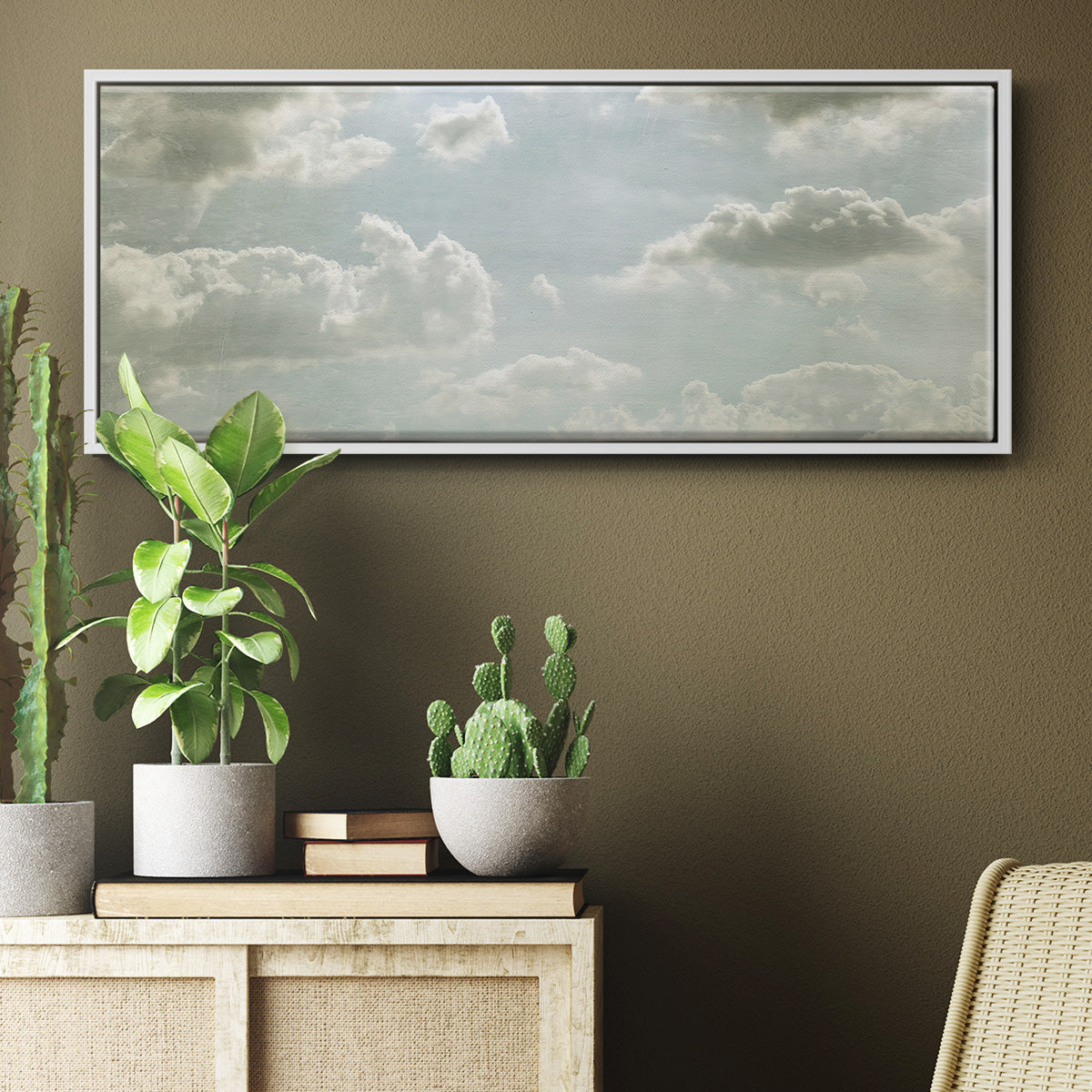 Sky Scrapers III - Floater Framed Canvas Print