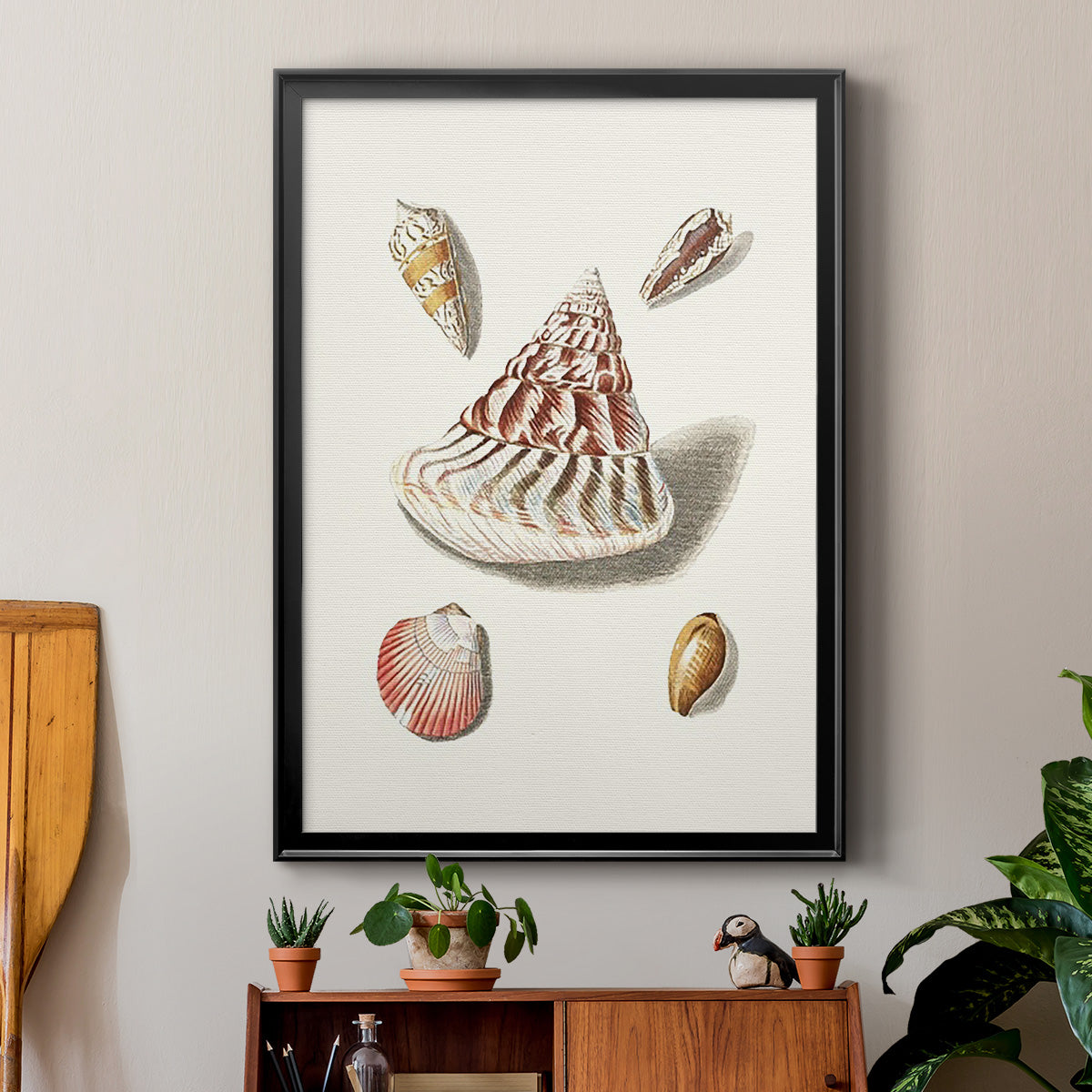 Pastel Knorr Shells VII - Modern Framed Canvas Print