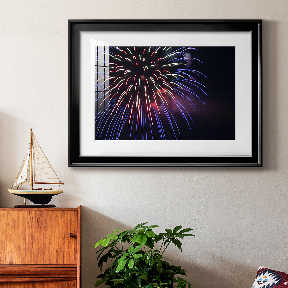 Sky Flower - Modern Framed Art Print