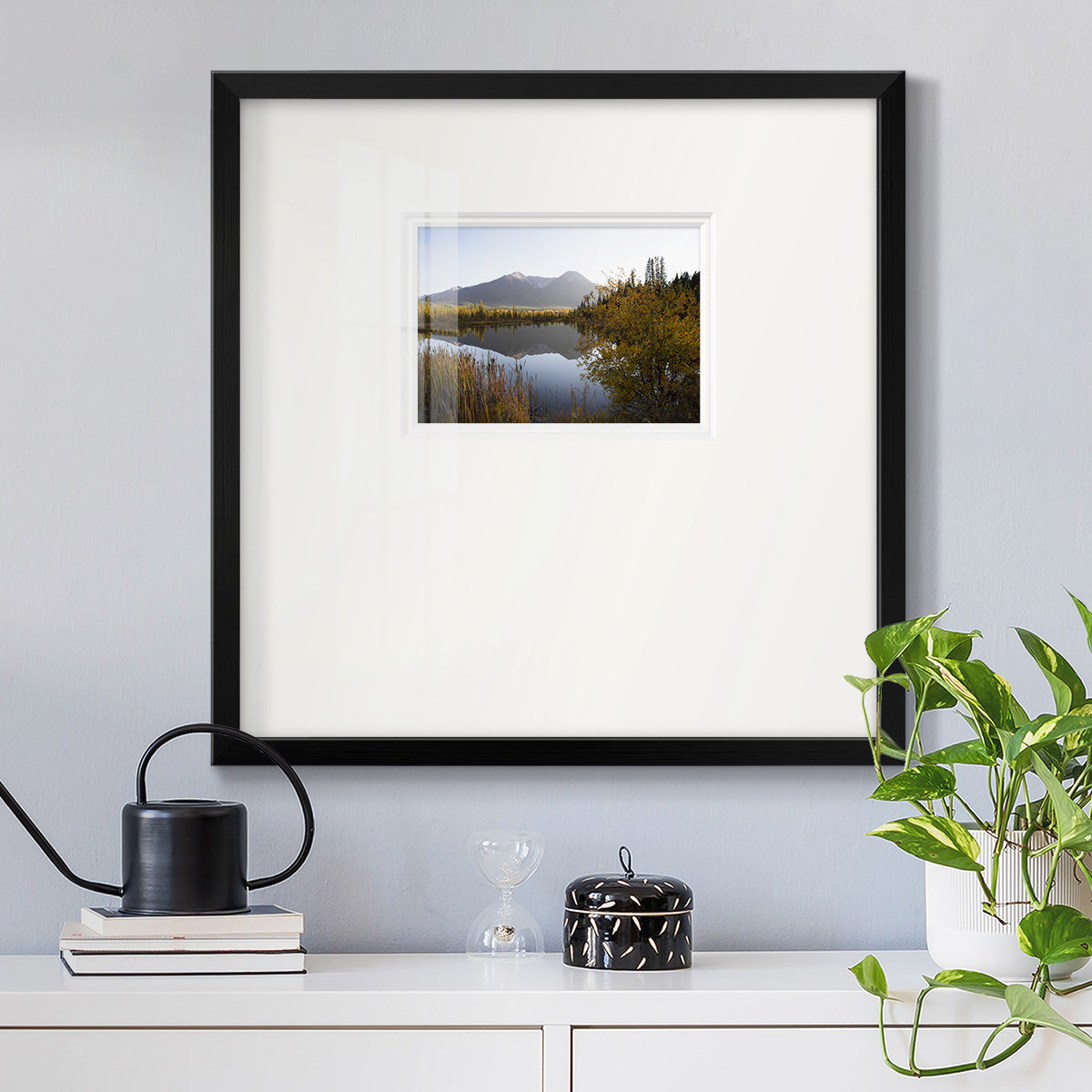 Low Light on Vermillion Premium Framed Print Double Matboard