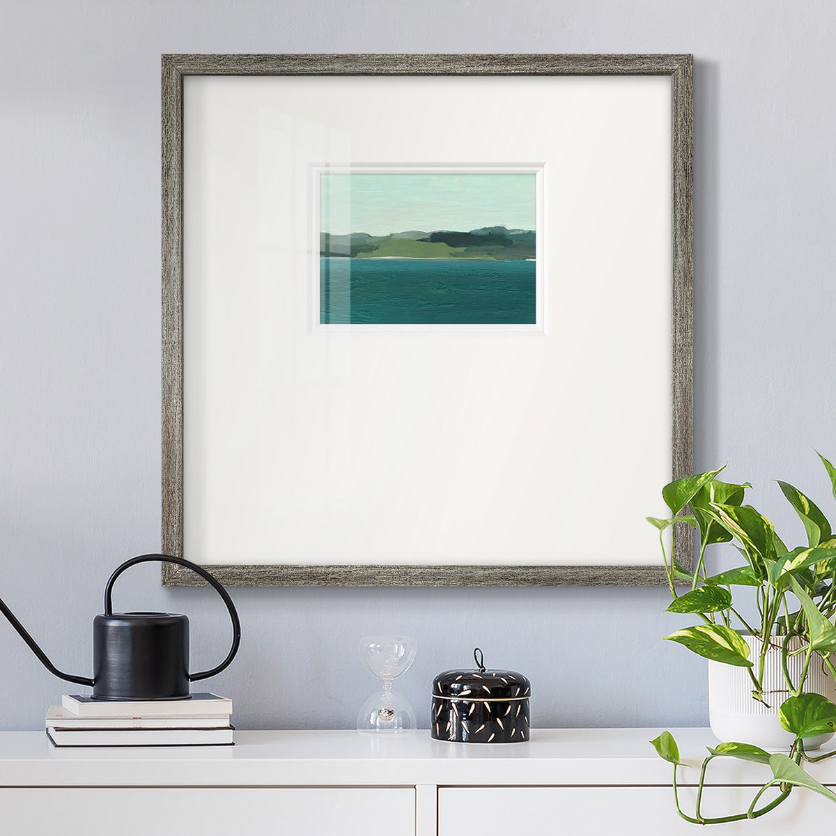 Calming Lake View I Premium Framed Print Double Matboard