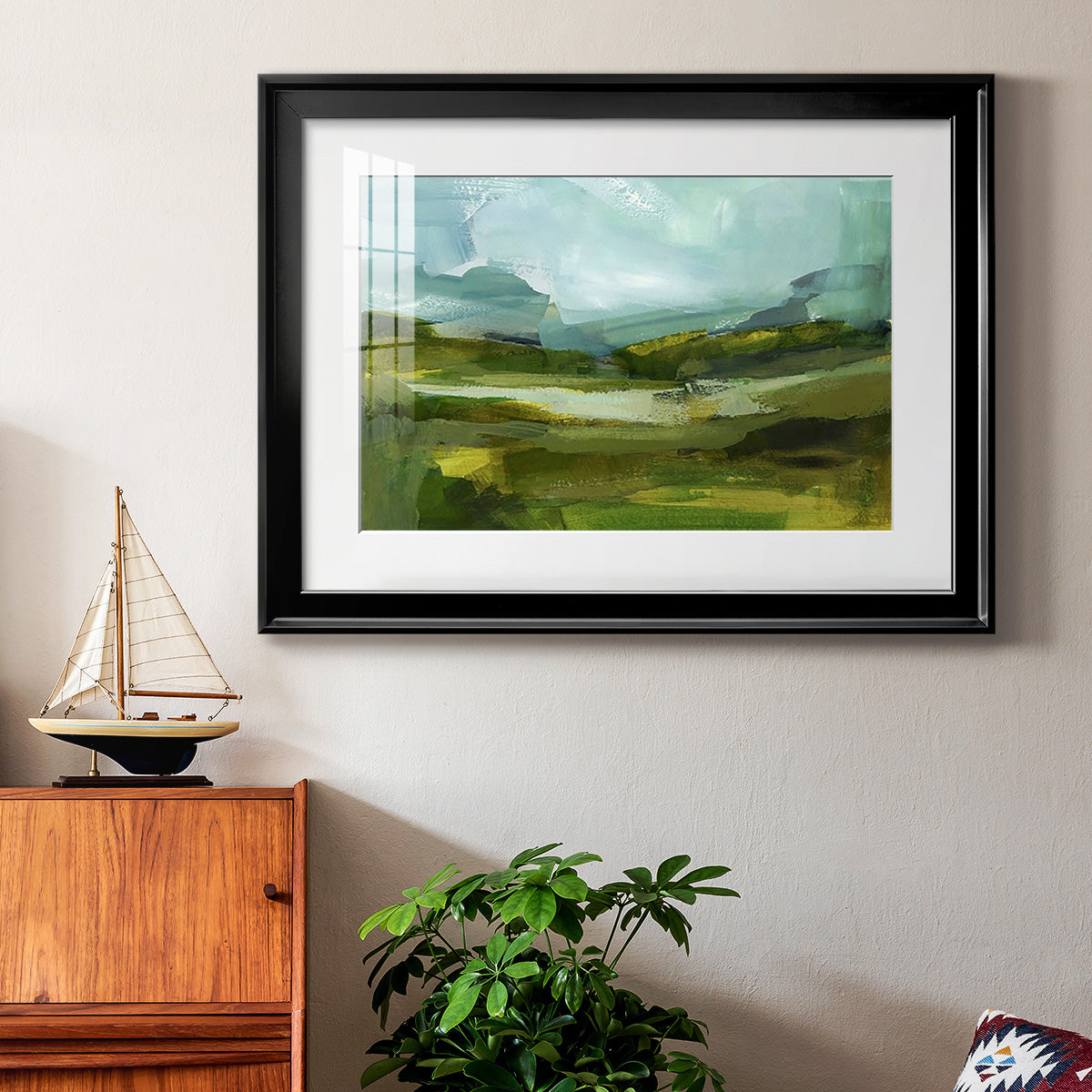 Emerald View III Premium Framed Print - Ready to Hang