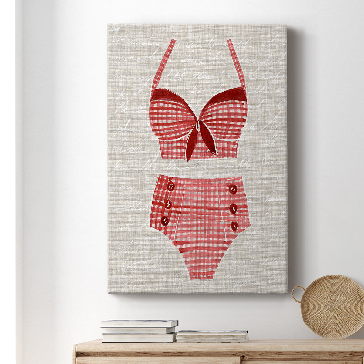 Vintage Swimming III Premium Gallery Wrapped Canvas - Ready to Hang