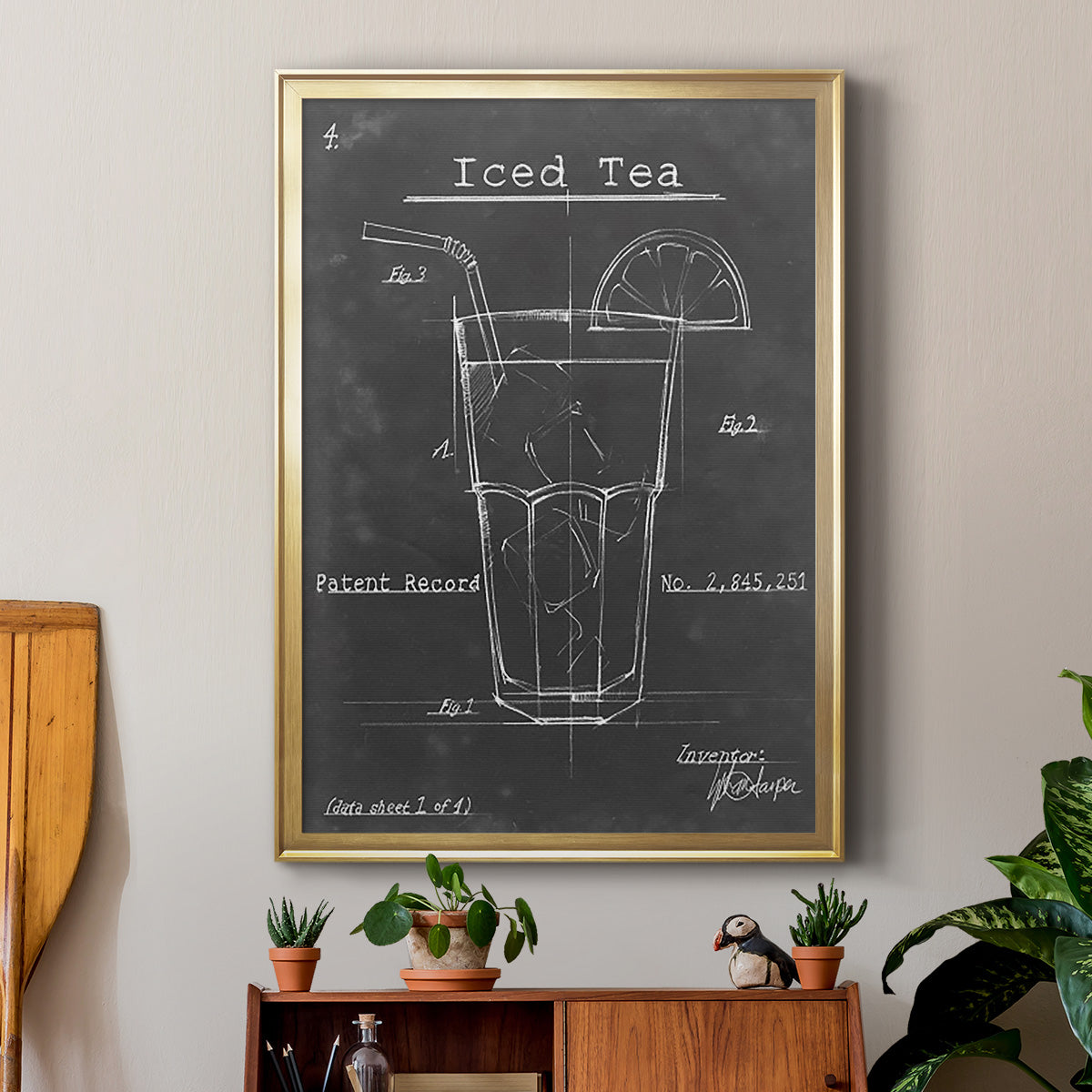 Morning Routine III - Modern Framed Canvas Print